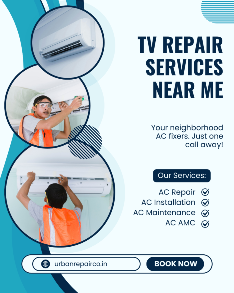 Urban Repair Co offers fast and reliable TV Repair Services Near Me. Expert technicians, doorstep repair, affordable pricing for all Smart TVs